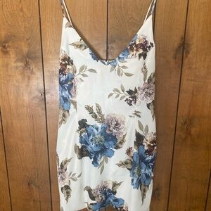 Lux LA Blue and White Floral Slip Dress